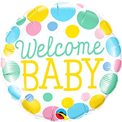 18" Helium 'Welcome Baby' Balloon